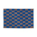 Синьо-кафяв килим за баня от органичен памук 50x80 cm Retro – Mette Ditmer Denmark