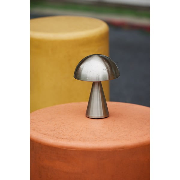 Тъмносива LED затъмняваща се настолна лампа (височина 20 cm) Mush – Hübsch-image-3