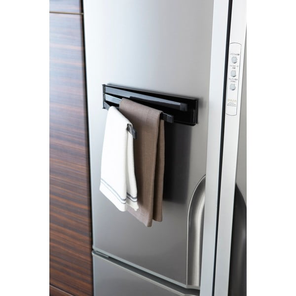 Черен магнитен накланящ се държач за кърпи Tower - YAMAZAKI-image-1