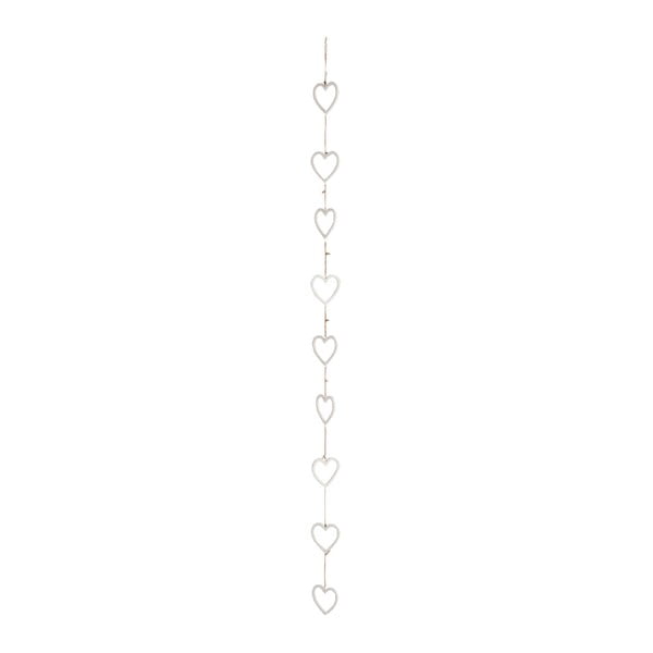 Декоративна верига с порцеланови сърца Гирлянд - J-Line
