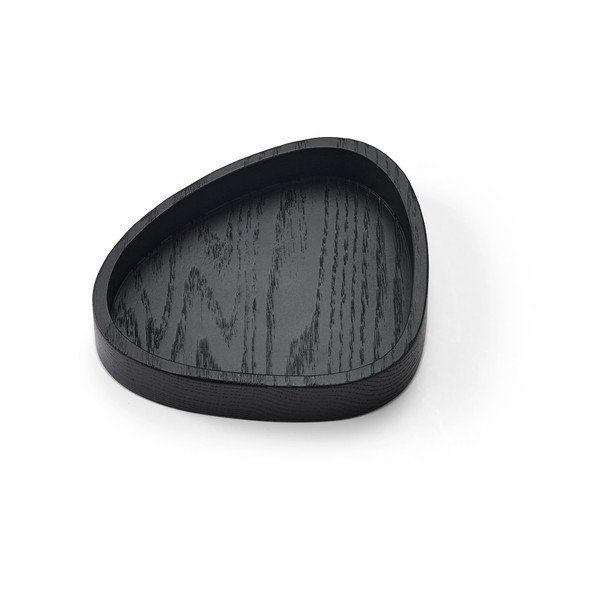 Черна декоративна дървена кутия за съхранение 14x12,5x3 cm Curve S – LIND DNA-image-1