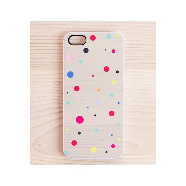 Obal na iPhone 5, Joyful Colourful Dots, bílý