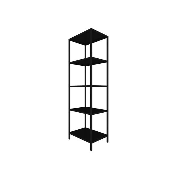 Черна метална етажерка, височина 175 cm Lite - Canett-image-3