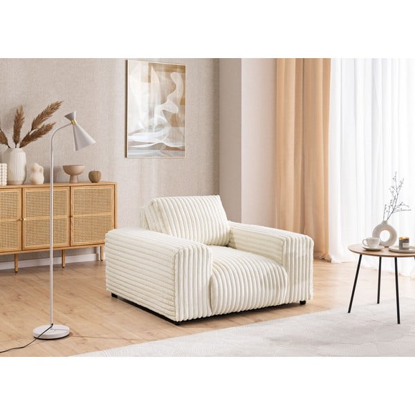 Кремаво кресло от рипсено кадифе Justin – Ropez-image-4