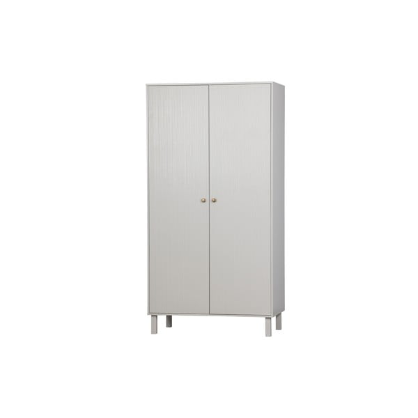 Светлосив гардероб от борова дървесина 100x195 cm Madu - WOOOD-image-1