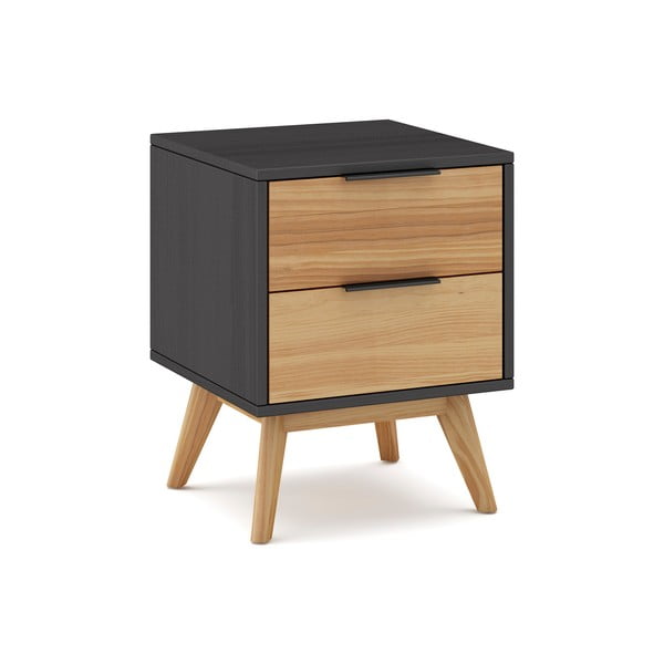 Нощно шкафче от борова дървесина в естествен цвят Lavis - Marckeric-image-2