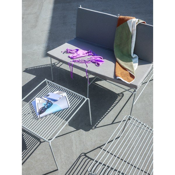 Бяла метална градинска пейка String – Hübsch-image-3