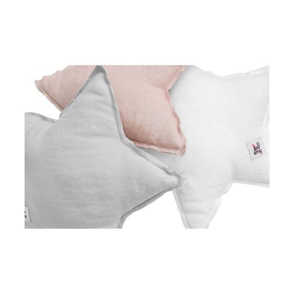 Сива детска ленена възглавница във формата на звезда Stone Gray - BELLAMY-image-1