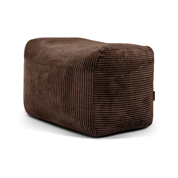 Тъмнокафяв пуф от рипсено кадифе Plus 70 Lounge – SLOWDOWN