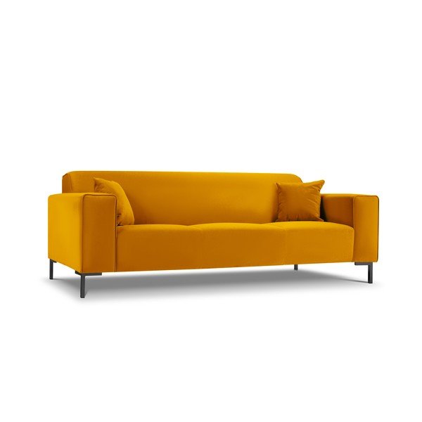 Жълт кадифен диван Siena - Cosmopolitan Design-image-3