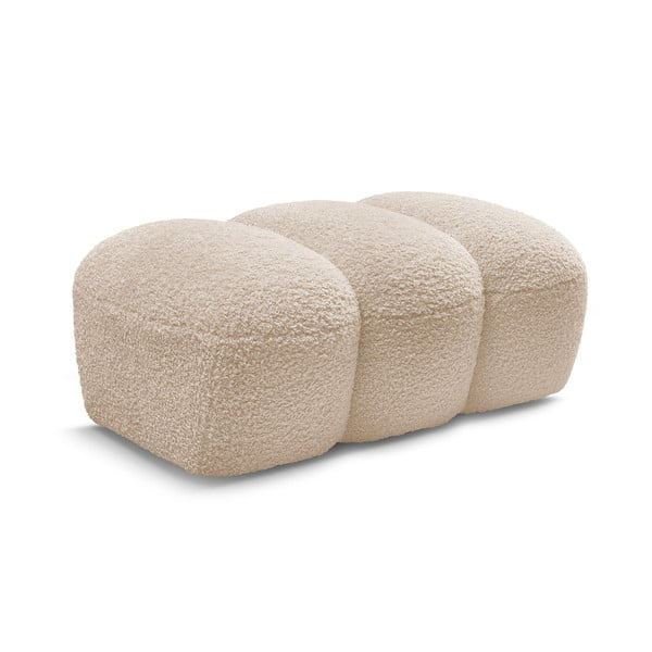 Бежова табуретка  от прежда с примки от букле Hippolyte – Bobochic Paris-image-3