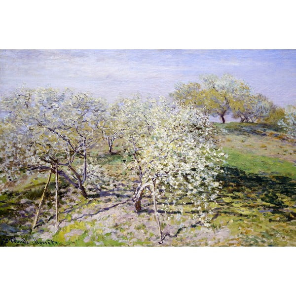 Репродукция на картина на Клод Моне - , 90 x 60 cm Spring - Fedkolor