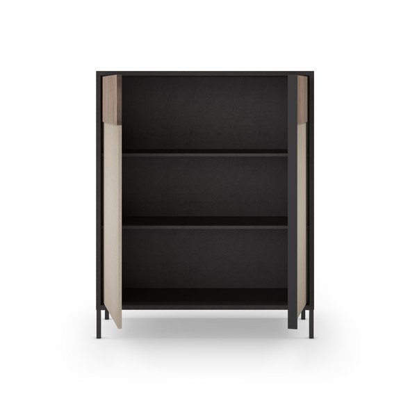 Шкафче в антрацитно и светлокафяво 106x130 cm Amalia – Marckeric-image-2