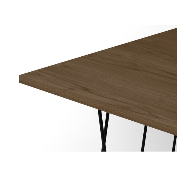 Масичка за кафе с орехов плот и черни крака Helix - TemaHome-image-3