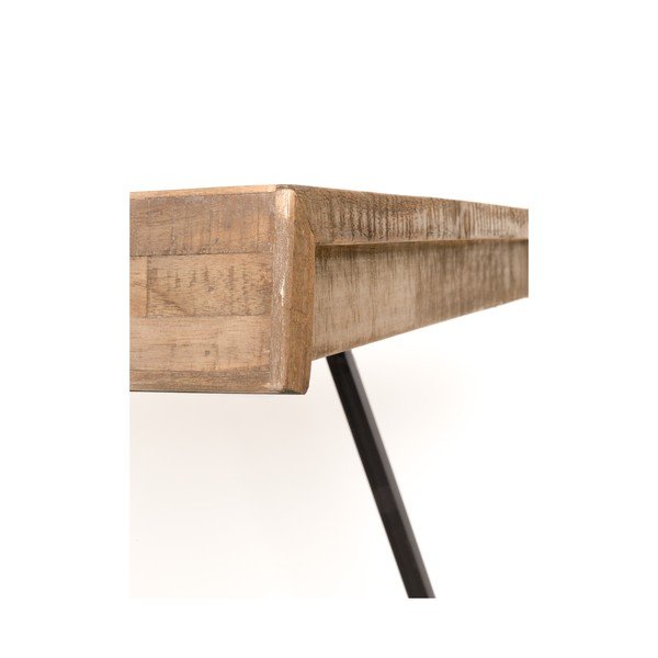 Трапезна маса от тиково дърво 90x180 cm Suri - White Label-image-4