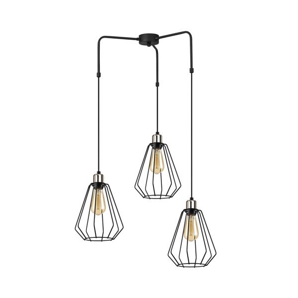 Черно метално висящо осветително тяло Opviq lights Mathaios - Opviq lights-image-3