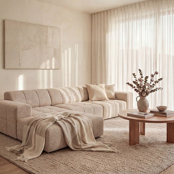 Бежов ъглов диван (ляв ъгъл) Chicago - Cosmopolitan Design-image-1