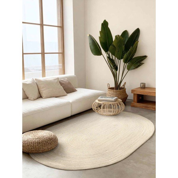 Кремав двустранен/ръчно изработен ютен килим 160x230 cm Braided – Hanse Home-image-1