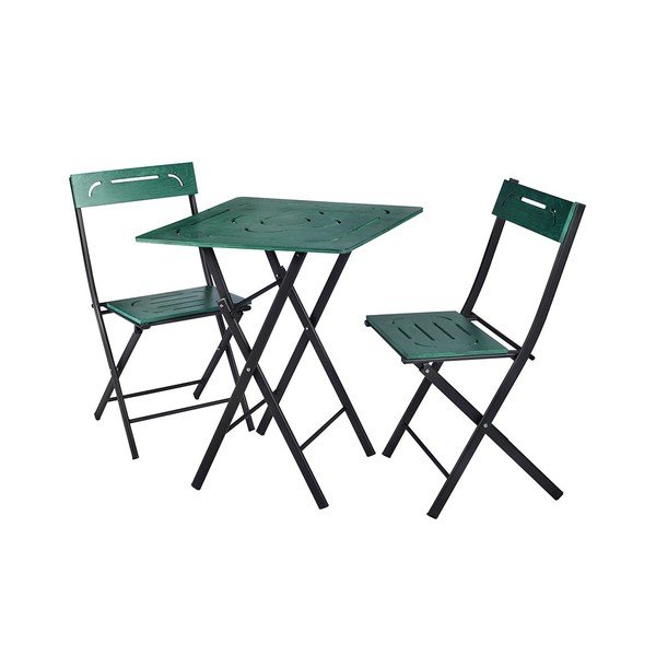 Тъмнозелен градински комплект за хранене за 2 души Bistro – Floriane Garden-image-2