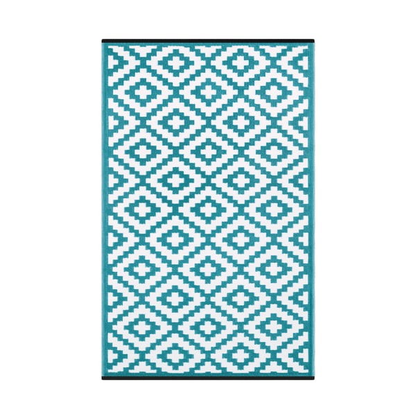 Modrobílý oboustranný venkovní koberec Green Decore Classo, 120 x 180 cm
