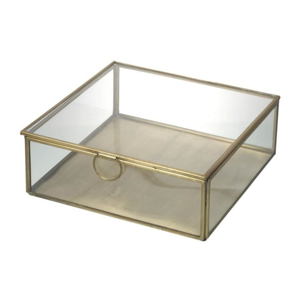 Стъклена кутия Злато, 19 cm - Parlane