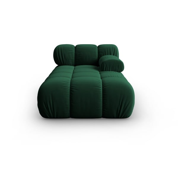 Зелен кадифен модул за диван (десен ъгъл) Bellis - Micadoni Home