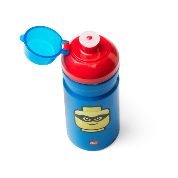 Синя бутилка за вода с червен капак , 390 ml Iconic - LEGO®-image-2