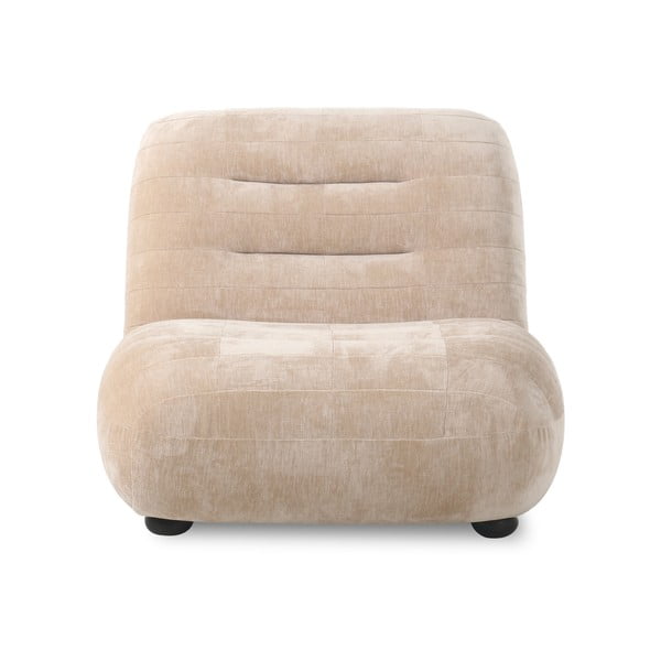 Бежово кадифено кресло Wyatt – Dutchbone-image-1