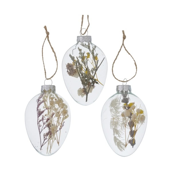 Комплект от 3 стъклени висящи великденски декорации Narella - Boltze