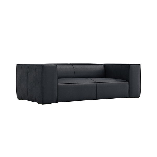 Тъмносин кожен диван 212 cm Madame – Windsor & Co Sofas-image-1