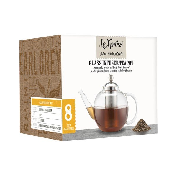 Skleněná konvice s čajovým sítkem Kitchen Craft Le’Xpress, 1400 ml-image-2