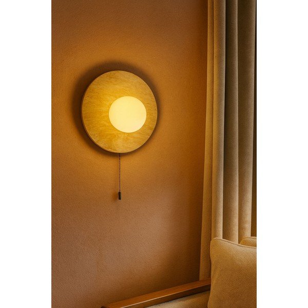 Бежова каменна стенна лампа ø 12 cm Hilde – Opviq lights-image-4