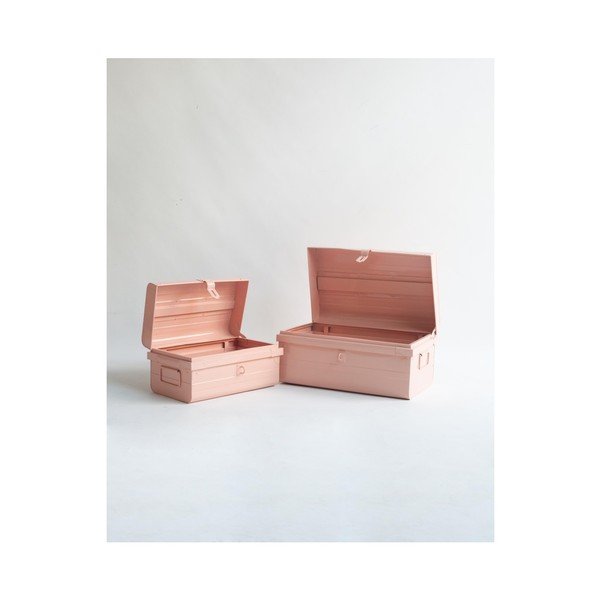 Sada 2 růžových úložných boxů Surdic Trunks-image-1