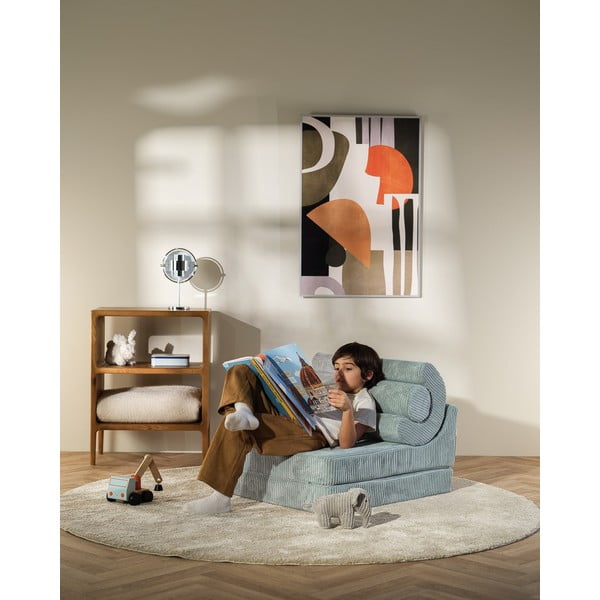 Детски стол от рипсено кадифе в цвят мента Flipster – Wigiwama-image-3