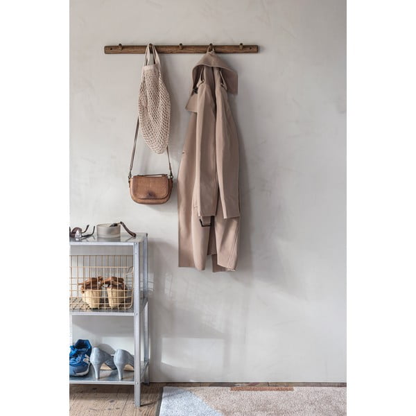 Кафява стенна закачалка от масивен дъб 72 cm Roots – Mette Ditmer Denmark-image-2