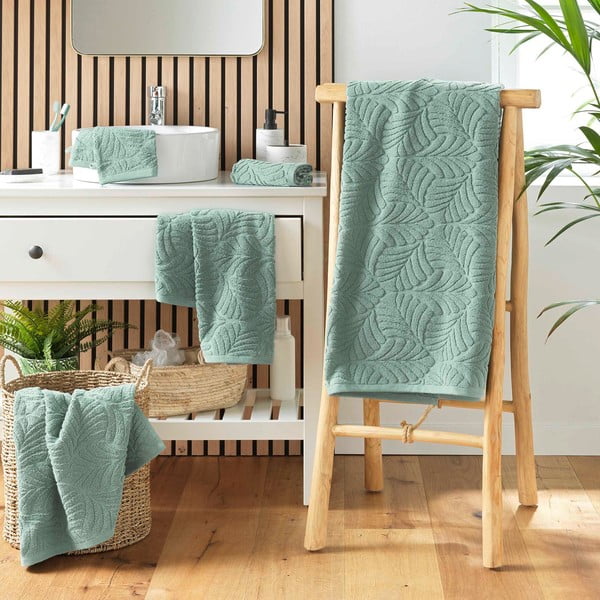 Светлозелена памучна хавлиена кърпа от тери 70x130 cm Madeira – douceur d'intérieur-image-3