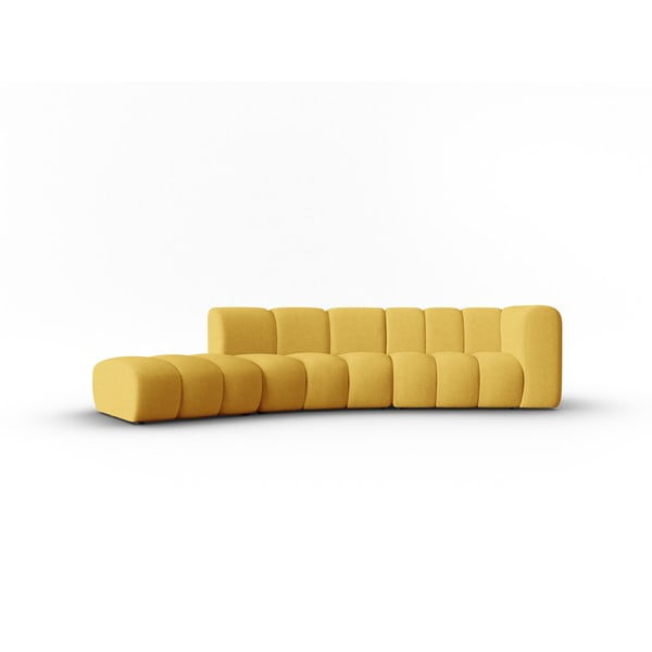 Жълт ъглов диван (ляв ъгъл) Lupine - Micadoni Home
