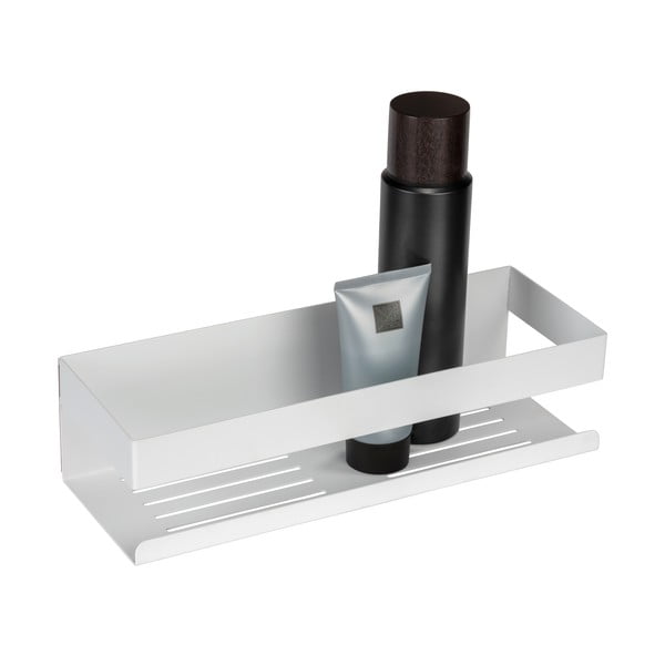 Рафт за баня без пробиване от неръждаема стомана в матово бял цвят Genova – Wenko-image-2