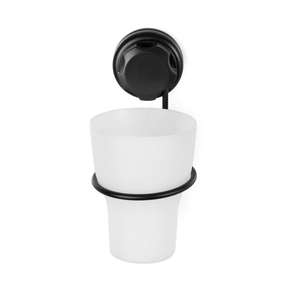 Черна самозадържаща се метална чаша за четки за зъби Bestlock Black - Compactor-image-3