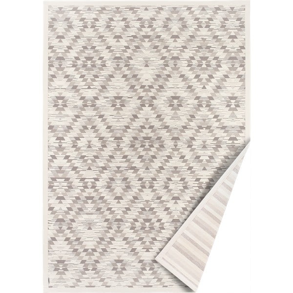 Двустранен килим в бяло и сиво, 80 x 250 cm Vergi - Narma