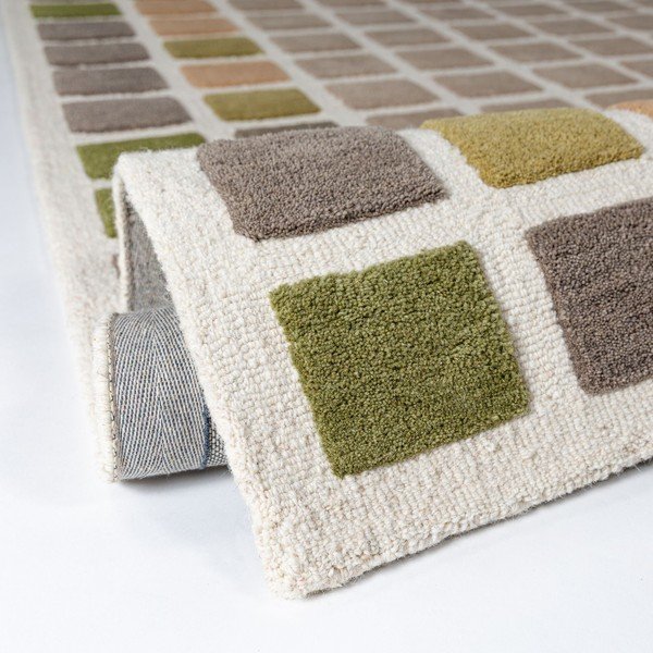 Зелен ръчно изработен вълнен килим 160x230 cm Renga Wool – Flair Rugs-image-2