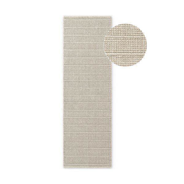 Кремава ръчно изработена вълнена пътека 80x250 cm Camden Parker – Ted Baker