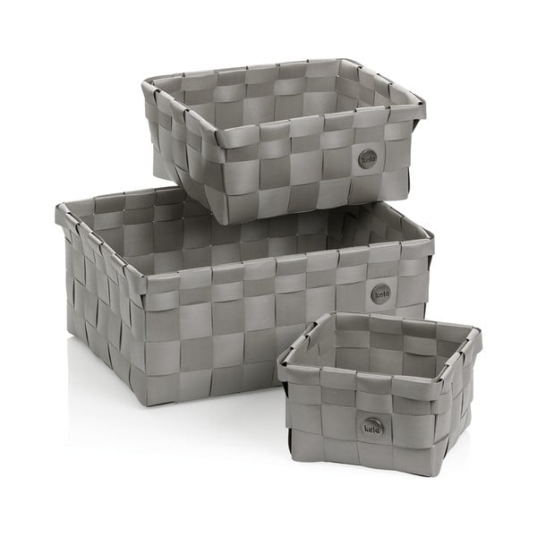 Комплект от 3 тъмно сиви кошници за съхранение Neo - Kela