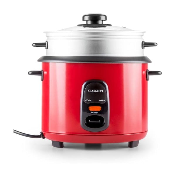 Червена тенджера за ориз с приставка за готвене на пара , 1 л Osaka - Klarstein-image-2