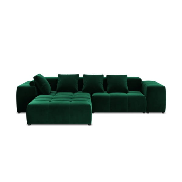 Ъглов диван от зелено кадифе (променлива) Rome Velvet - Cosmopolitan Design