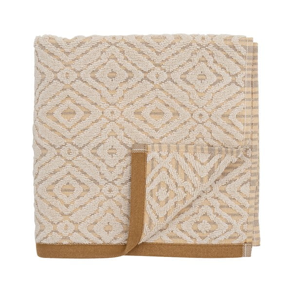 Памучна кърпа в кремаво и цвят горчица 100x50 cm Malou – Bloomingville