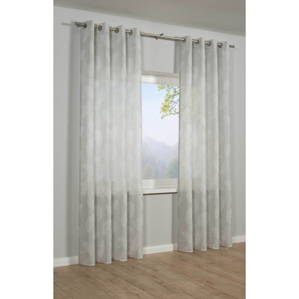 Светлосива завеса от жакард 140x245 cm Gingko – Sehlbach-image-1