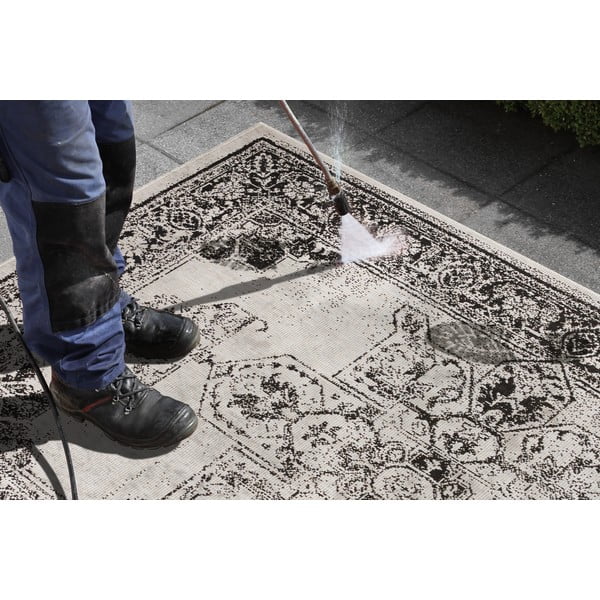 Черно-кремав килим за открито , 200 x 290 cm Borbon - NORTHRUGS-image-3