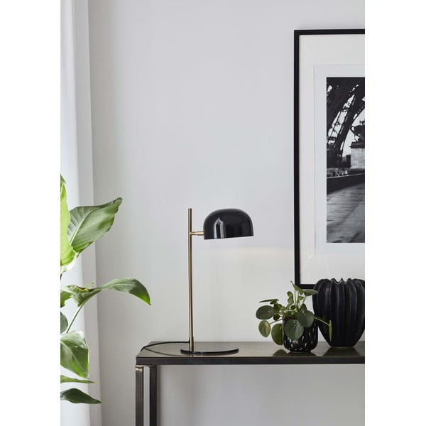 Черна настолна лампа със стойка от мед Pose - Markslöjd-image-1
