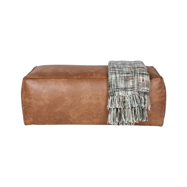 Табуретка  от изкуствена кожа в цвят кафяв коняк Rodeo – WOOOD-image-3